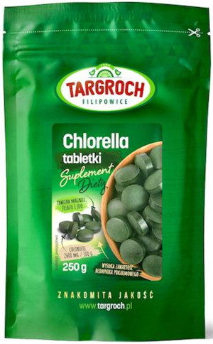 Targroch CHLORELLA tabletki 250g około 1000 szt Algi - suplement diety