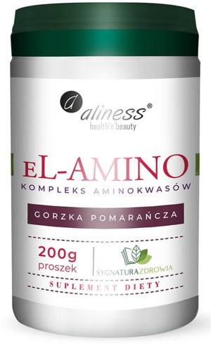 Aliness eL-AMINO kompleks aminokwasów proszek 200 g smak gorzka pomarańcza