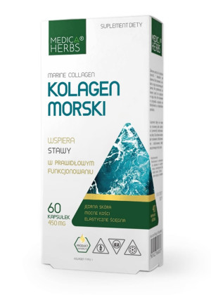 Medica Herbs Kolagen Morski COLLAGEN Fish Skin - suplement diety - 60 kapsułek