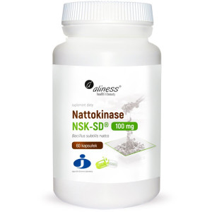 Aliness Nattokinase NSK-SD® 100 mg 60 kapsułek nattokinaza sfermentowany ekstrakt z soi