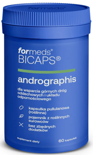ForMeds BICAPS ANDROGRAPHIS Ekstrakt - brodziuszka wiechowata - suplement diety - 60 kapsułek