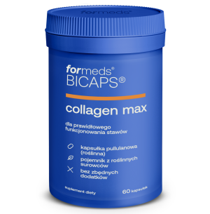 ForMeds BICAPS COLLAGEN MAX Kolagen Niezdenaturowany kolagen typu II L-Prolina, Witamina C, Kwas Hialuronowy 60 kapsułek