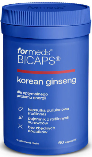 ForMeds BICAPS KOREAN GINSENG Żeń-Szeń Koreański - suplement diety - 60 kapsułek