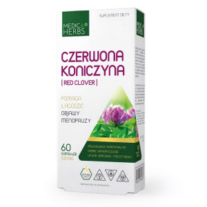 Medica Herbs CZERWONA KONICZYNA - Red clover ekstrakt 520mg 60 kapsułek - suplement diety