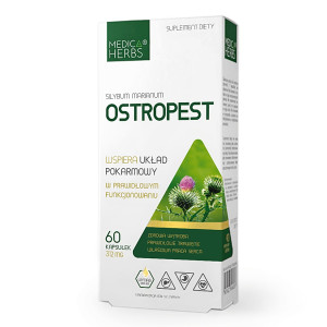 Medica Herbs OSTROPEST PLAMISTY EKSTRAKT standaryzowany do 80% sylimaryny - 600 mg / 60 kapsułek