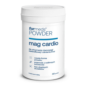 ForMeds POWDER MAG CARDIO Cytrynian MAGNEZU + POTAS + WITAMINA B6 - 30 porcji, proszek - suplement diety