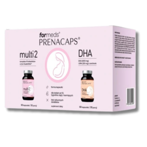 ForMeds PRENACAPS MULTI 2 + DHA Zestaw Witaminy i Minerały DLA KOBIET W CIĄZY - 60+60 kapsułek