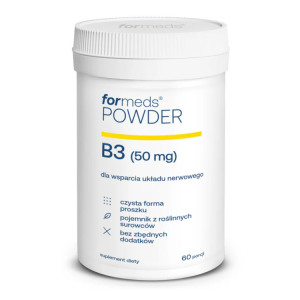 ForMeds POWDER B3 Witamina b-3 NIACYNA (kwas nikotynowy) 60 porcji - suplement diety