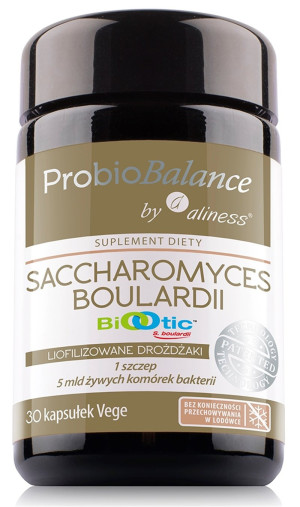 Aliness ProbioBalance Saccharomyces Boualardii 5 mld 30 kapsułek vege prebiotyk probiotyk