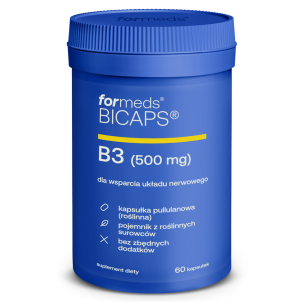 ForMeds BICAPS B3 Witamina B-3 NIACYNA (amid kwasu nikotynowego i kwas nikotynowy) 60 kapsułek