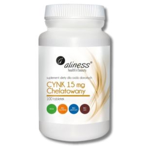 Aliness Cynk chelatowany 15 mg 100 tabletek vege