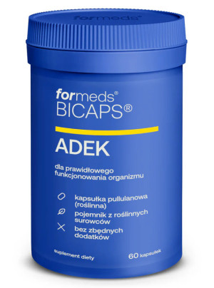 ForMeds BICAPS A D E K Kompleks witamin A, D3, E, K2 MK-7 - ADEK- suplement diety - 60 kapsułek