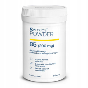 ForMeds POWDER B5 Witamina B-5 Kwas Pantotenowy 60 porcji