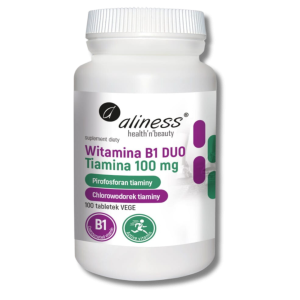 Aliness Witamina B1 Duo Tiamina 100 mg 100 kapsułek vege pirofosforan chlorowodorek