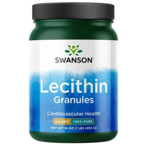 SWANSON Lecithin non-GMO granulki 454 g lecytyna 100% czysta
