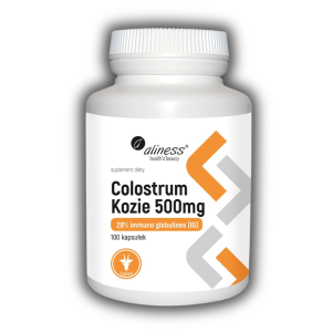 Aliness Colostrum Kozie IG 28% 500 mg 100 kapsułek kolostrum siara