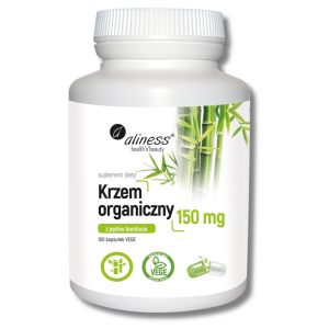 Aliness Krzem organiczny 150 mg z pędów bambusa 100 kapsułek vege ekstrakt