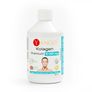 YANGO Premium KOLAGEN 10 000 mg + Kwas Hialuronowy + Krzem + Witaminy - suplement diety w płynie - 500ml