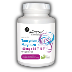 Aliness Taurynian Magnezu 100 mg z B6 (P-5-P) 100 kapsułek vege
