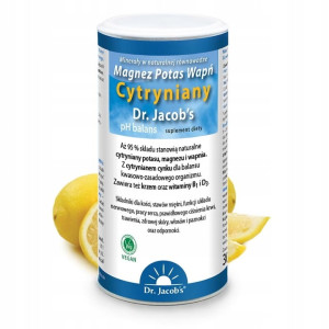 Dr. Jacobs Cytryniany Magnez Potas Wapń pH BALANS proszek zasadowy 300g VEGAN