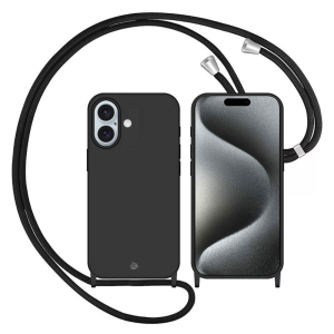 iS Capa com Cordão Ajustável iPhone 16 Plus - Preto