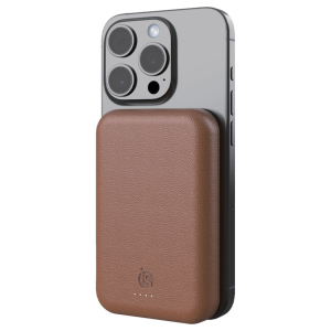iS Powerbank em Pele - Castanho