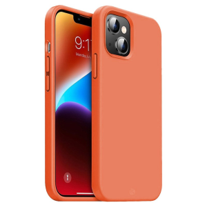 iS Capa Silicone Líquido Magsafe iPhone 14 - Laranja