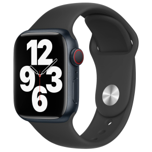 iS Bracelete Apple Watch em Silicone 42/44/45mm M/L - Preto