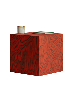 Stolik pomocniczy Cube Sottsass czerwony