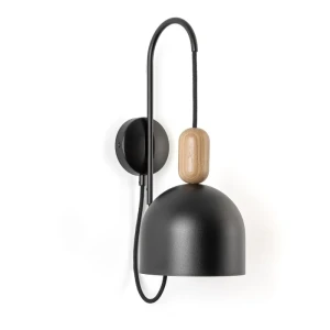 Lampa ścienna Loft Ovoi, czarna