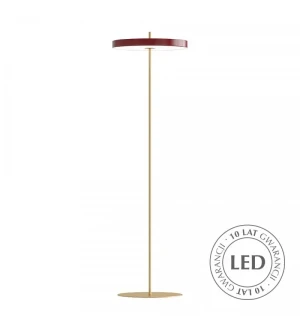 Lampa podłogowa Asteria, bordowa