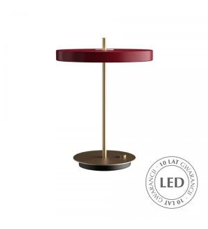Lampa stołowa Asteria, bordowa