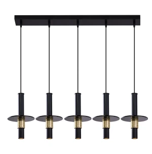 Lampa wisząca Alvito 5, czarna