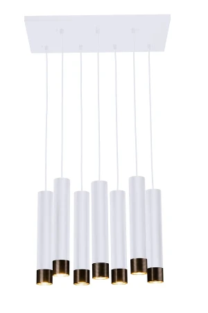 Lampa wisząca Eido 7, biała
