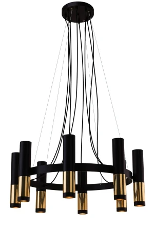Lampa wisząca Kavos 8, czarna