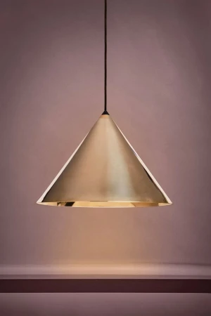 Lampa wisząca Konko, mosiężna - Lampa wisząca Konko, mosiężna - 45 cm