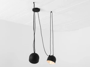 Lampa wisząca POPO 2, czarna