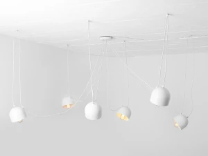 Lampa wisząca POPO 6, biała