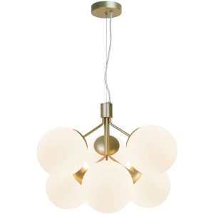 Lampa wisząca Ivona 6 żarówek złota