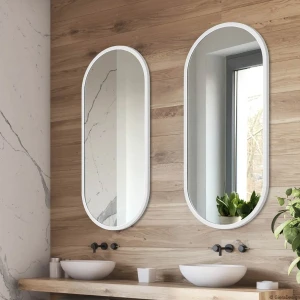 Lustro Ambient do łazienki, białe - Lustro Ambient do łazienki, białe - 40x105 cm