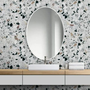 Lustro Scandi Slim owalne, białe - Lustro Scandi Slim owalne, białe - 80x120cm