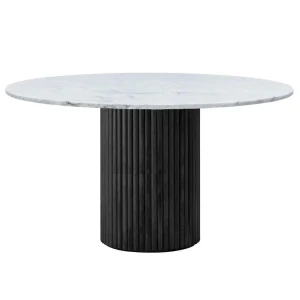 Stół Burgos 100 cm - Stół Burgos 100 cm - Travertine / Czarny