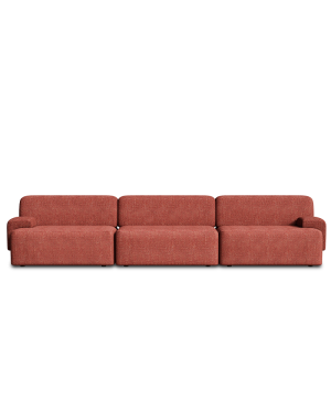 Sofa modułowa Umi 3-osobowa czerwony
