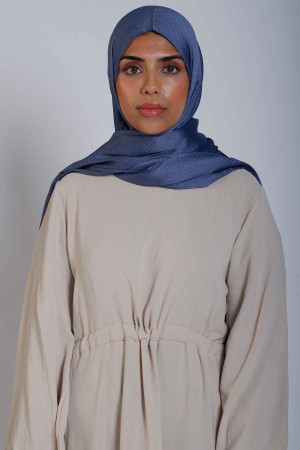 Crystal Hijab In Denim Blue | Stylish and Comfortable Modest Fashion | Rabaya