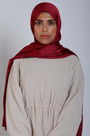 Crystal Hijab In Maroon | Stylish Comfortable Hijabs For Women | Modest Fashion & Clothing | Rabaya