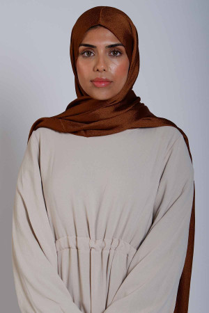 Crystal Hijab In Brown | Luxurious Stylish & Comfortable Hijabs For Women | Modest Fashion & Clothing | Rabaya
