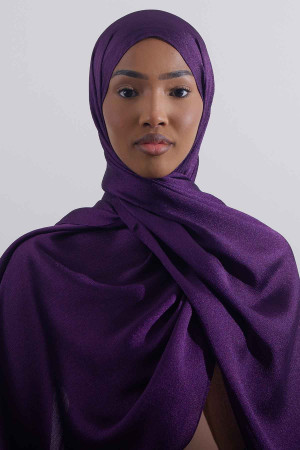 Crystal Hijab In Pure Purple | Stylish Comfortable Hijabs For Women | Modest Fashion & Clothing | Rabaya
