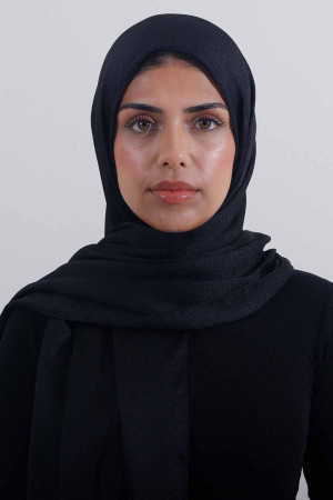 Crystal Hijab In Black | Luxurious Stylish & Comfortable Hijabs For Women | Modest Fashion & Clothing | Rabaya