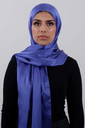 Glossy Silk Hijab In Royal Blue |Occasional & Comfortable | Modest Fashion | Rabaya