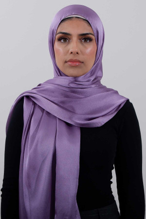 Glossy Silk Hijab In Purple | Occasional & Comfortable | Modest Fashion | Rabaya